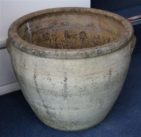 A pair of terracotta pots, W.60cm